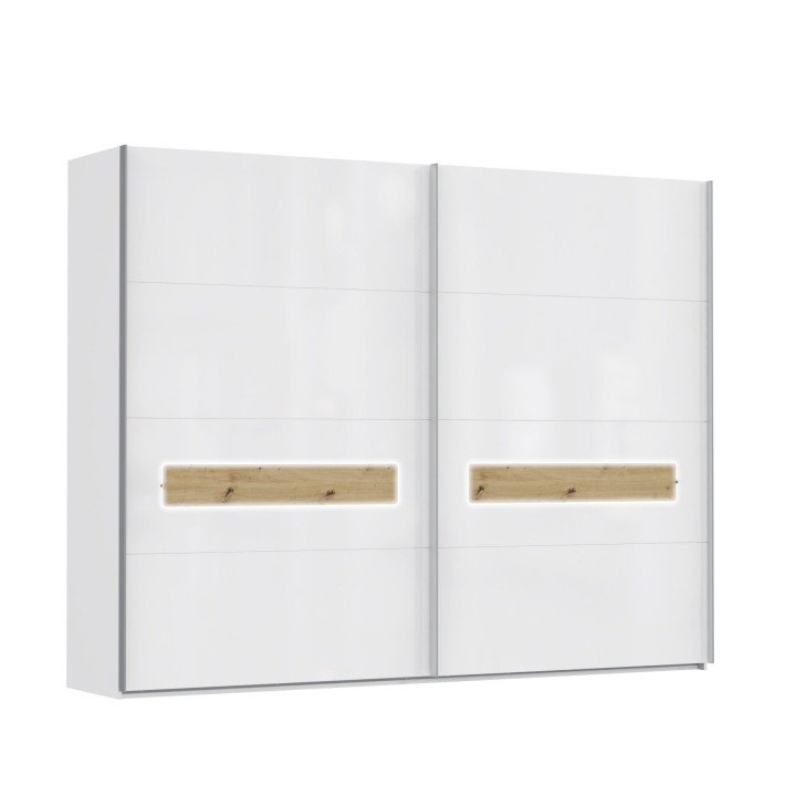 Шкаф-купе с освещением OLINDA OLNS1241B Forte белый / дуб артисан